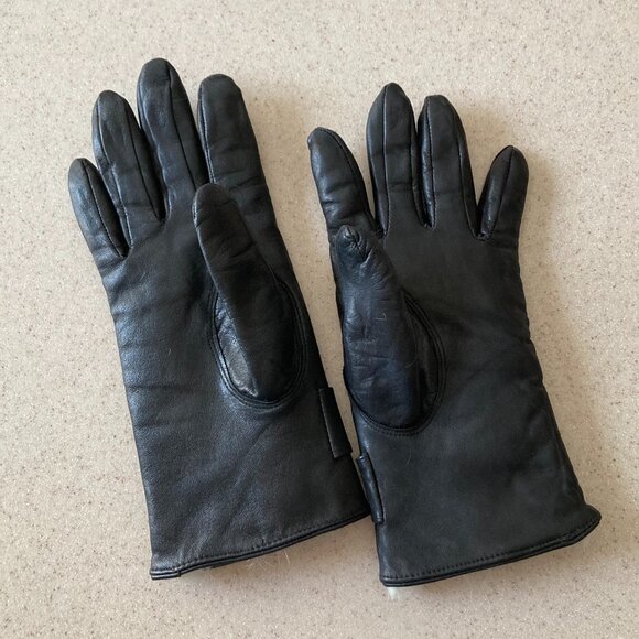 Byrnes & Baker Leather Gloves Rabbit Fur Lining Size M - NWOT - Picture 2 of 9